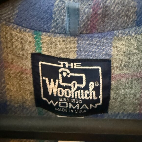 Vintage Woolrich Chore Jacket Flannel Lined Blue Oversized Size Large - Picture 2 of 12